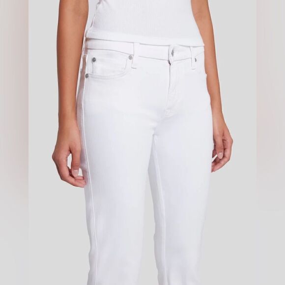 7 for All Mankind SLIM ILLUSION KIMMIE STRAIGHT IN LUXE WHITE - Picture 7 of 13